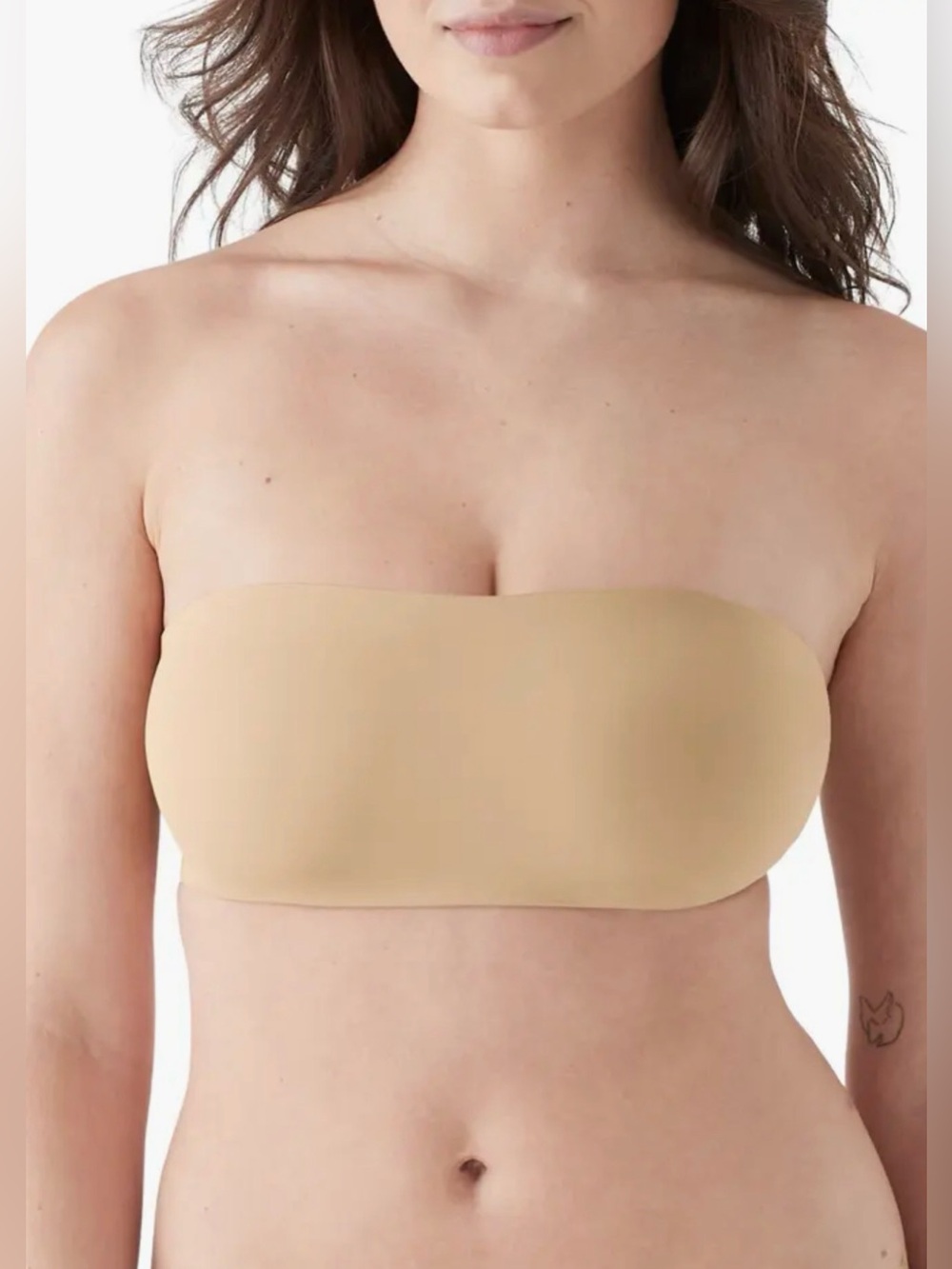 NWT True Body Wireless Convertible Bandeau Bra in Desert Size Large